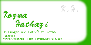 kozma hathazi business card